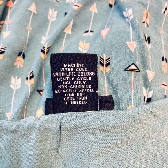 Torrid Sophie Double-Layer Teal Blue Arrow Print Swing Cami Sz 2 2X 18/20 - Picture 5 of 9